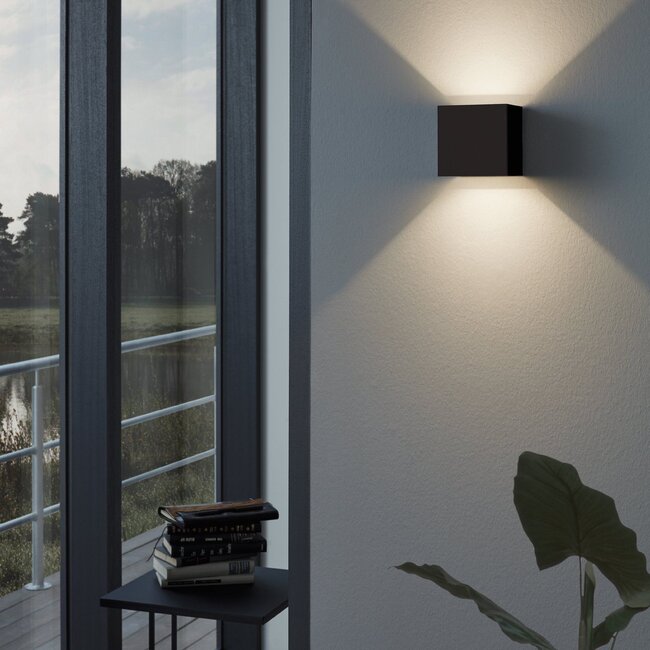 PremiumLED Cube Wall Lamp Black 3000K