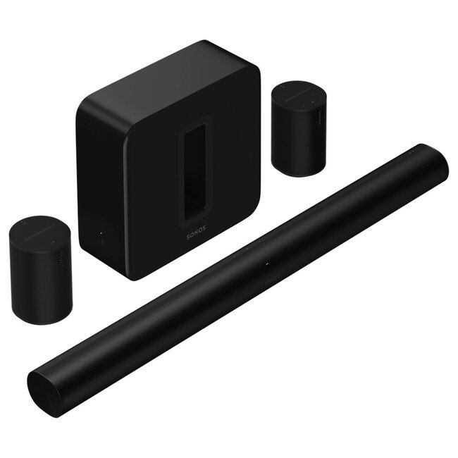 SONOS Surround Set Zwart Duopack Era 100 met Arc & Sub