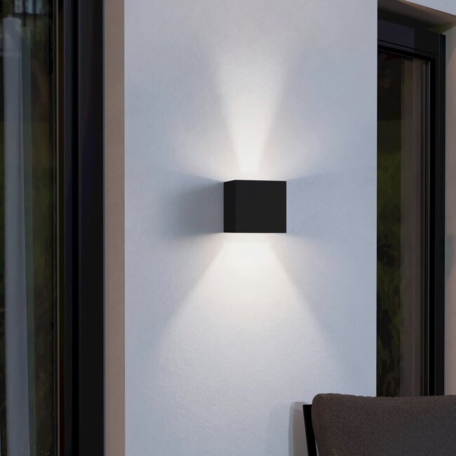 PremiumLED CUBE Wall Lamp Black Dim to Warm