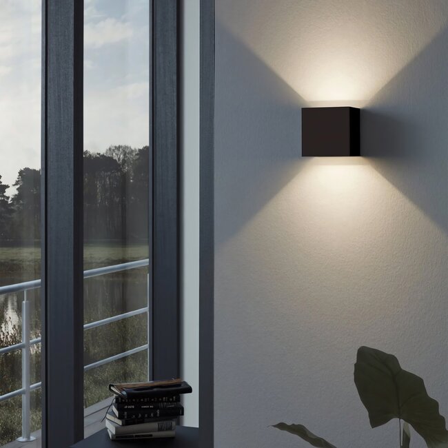 PremiumLED CUBE Wandlamp Zwart 2700K