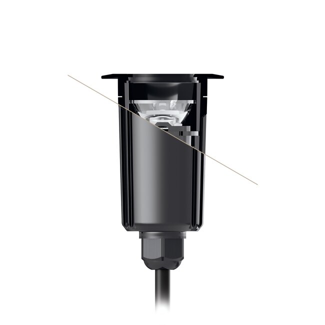 Stella Lighting GROUND-M Round Black 3000K