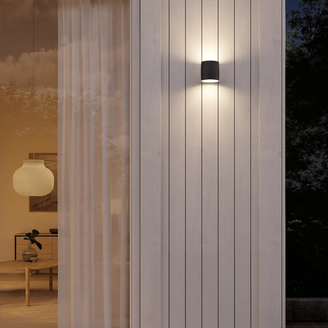 Plejd Wall light black up/down