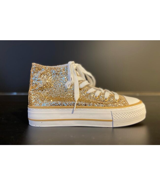 SNEAKERS PAILLETTEN GOLD