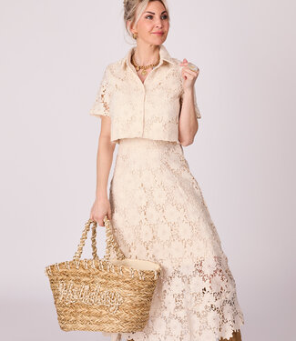 Floral crochet skirt