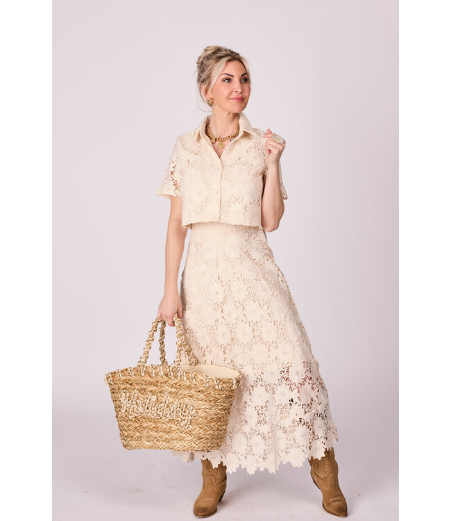 Floral crochet skirt