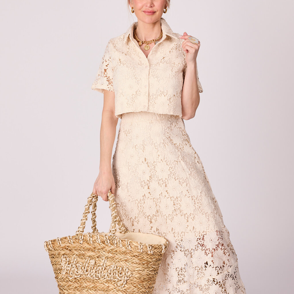 Floral crochet skirt