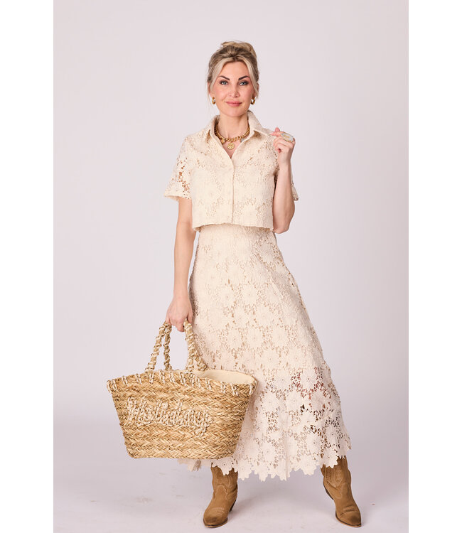 Floral crochet skirt