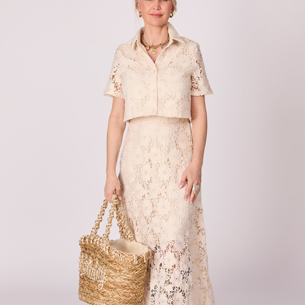 Floral crochet skirt