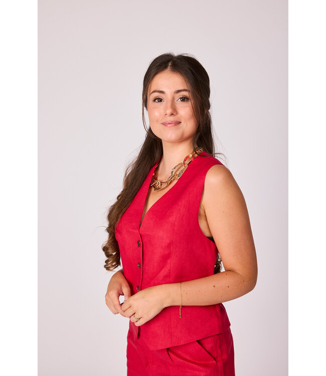 Mila linnen waistcoat
