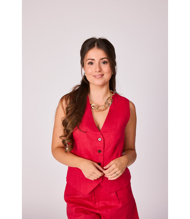 Mila linnen waistcoat