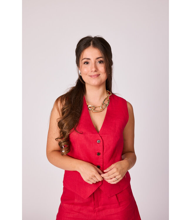 Mila linnen waistcoat