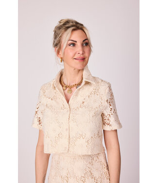 Floral crochet top