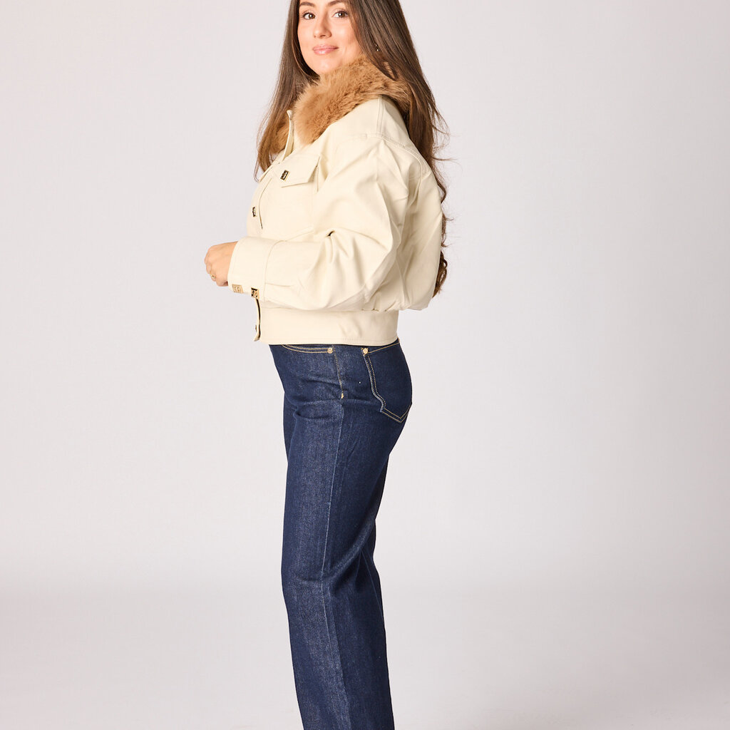 Justine vegan leather coat