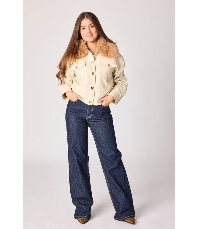 Justine vegan leather coat