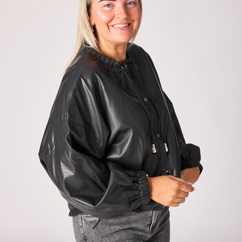 Courtney vegan leather coat