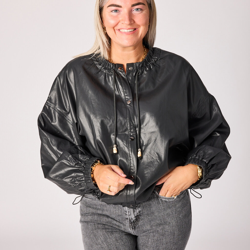 Courtney vegan leather coat