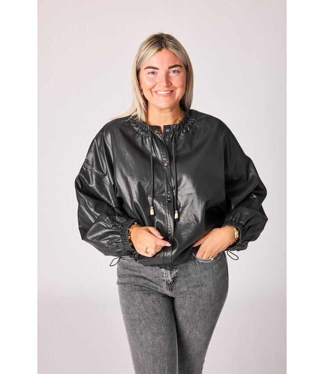 Courtney vegan leather coat