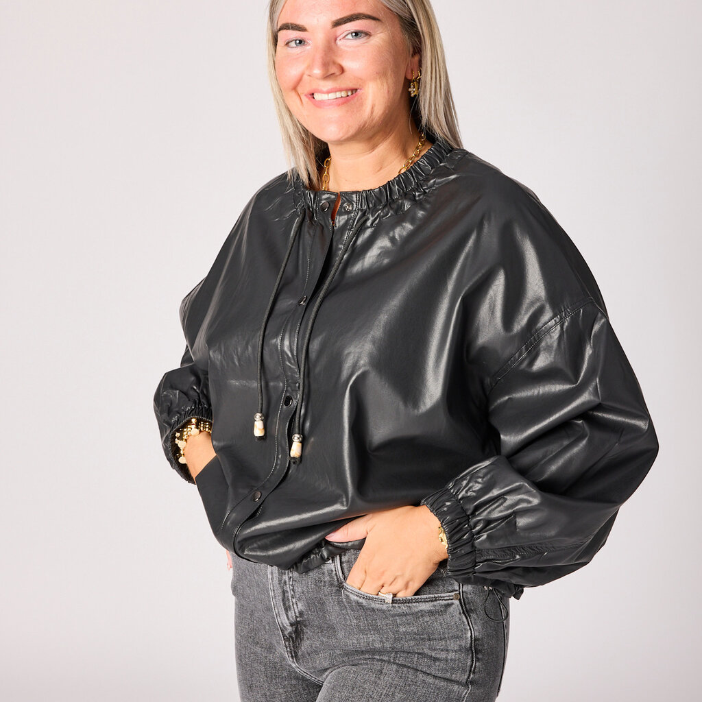 Courtney vegan leather coat
