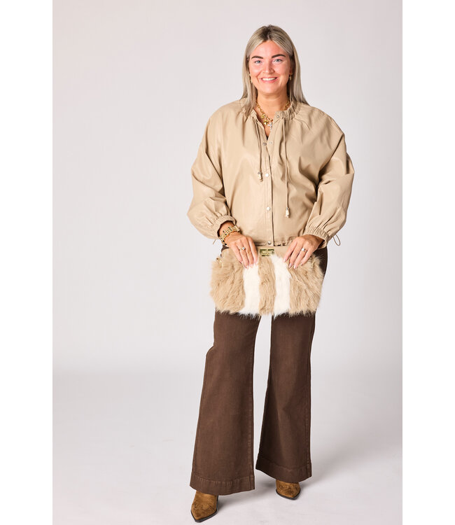 Courtney vegan leather coat