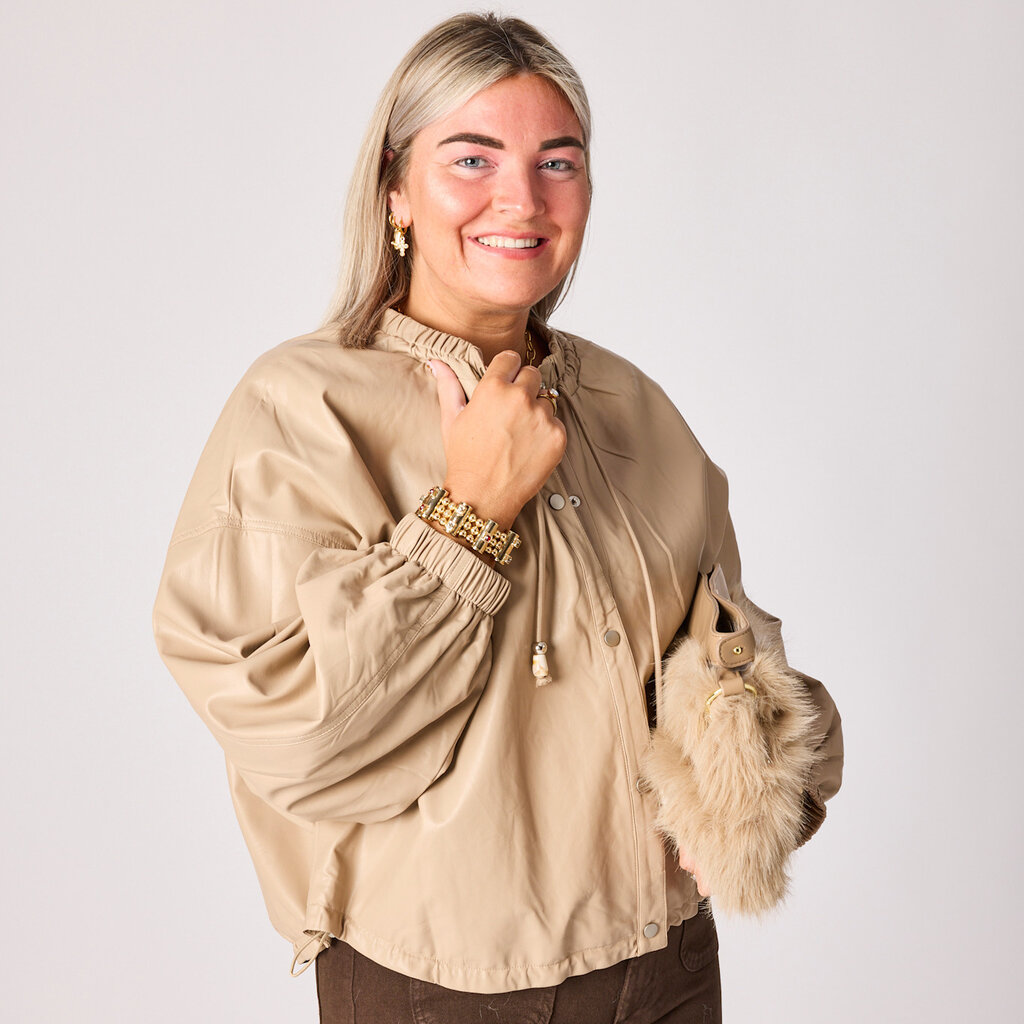 Courtney vegan leather coat