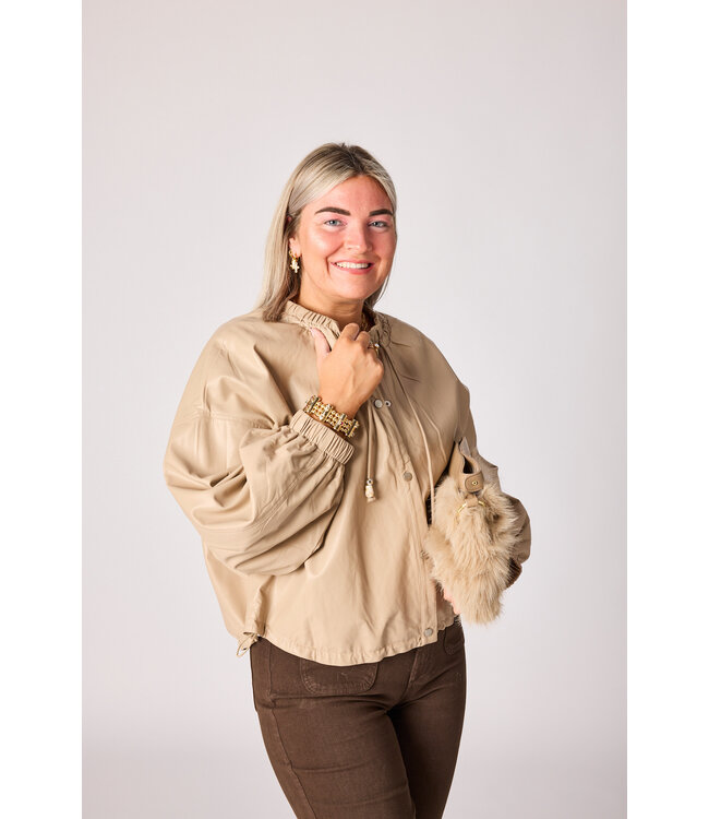 Courtney vegan leather coat