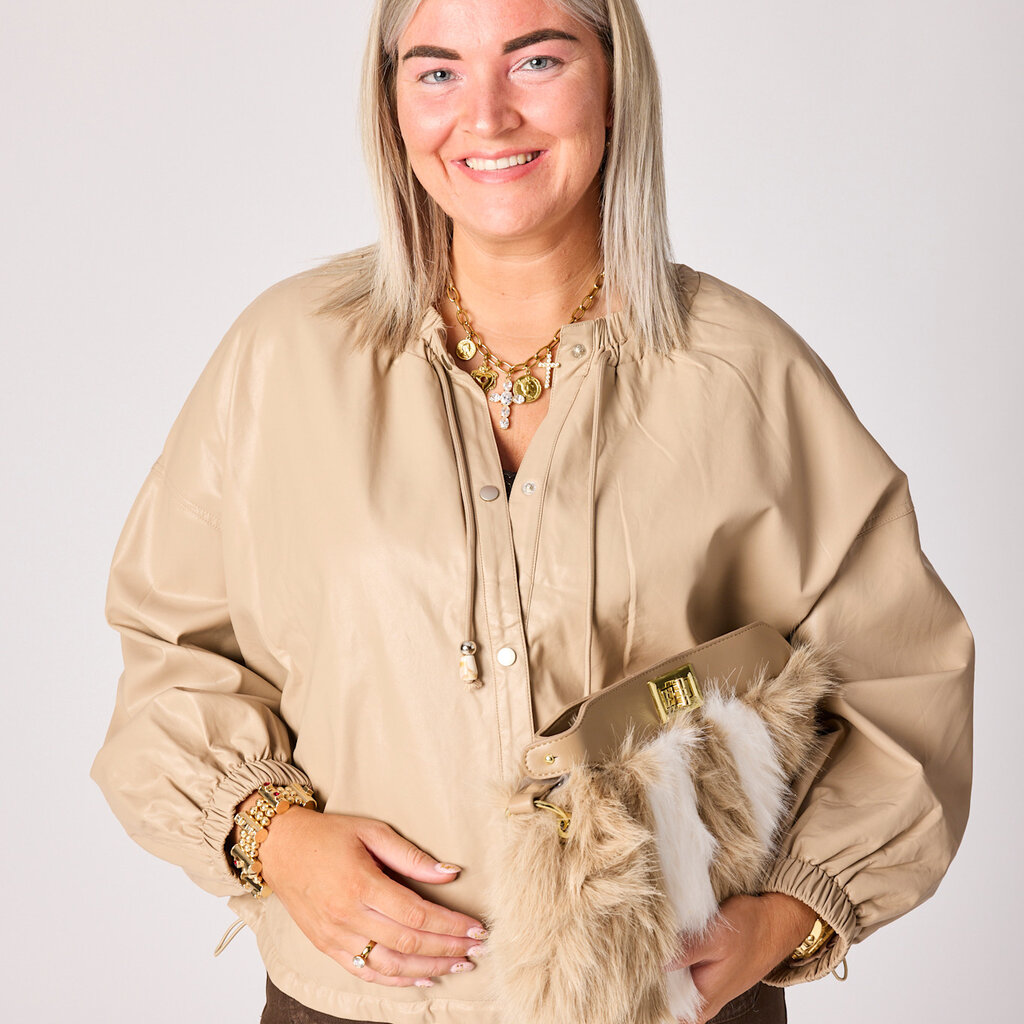 Courtney vegan leather coat