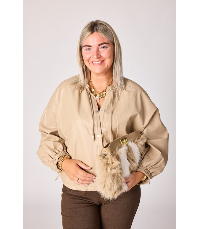 Courtney vegan leather coat