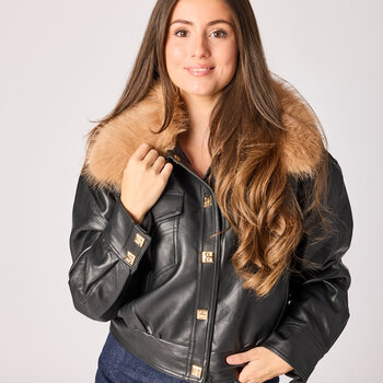 Justine vegan leather coat