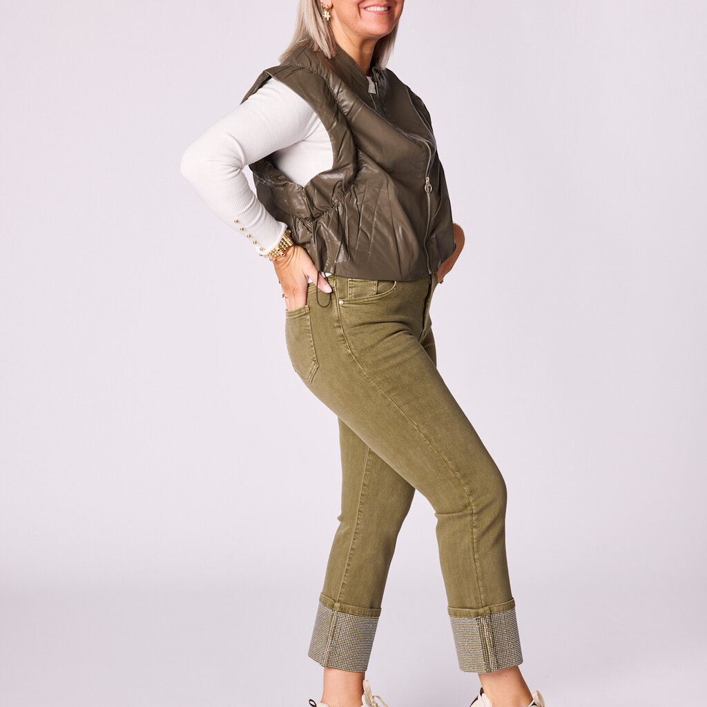 Alma mouwloos vest in vegan leather