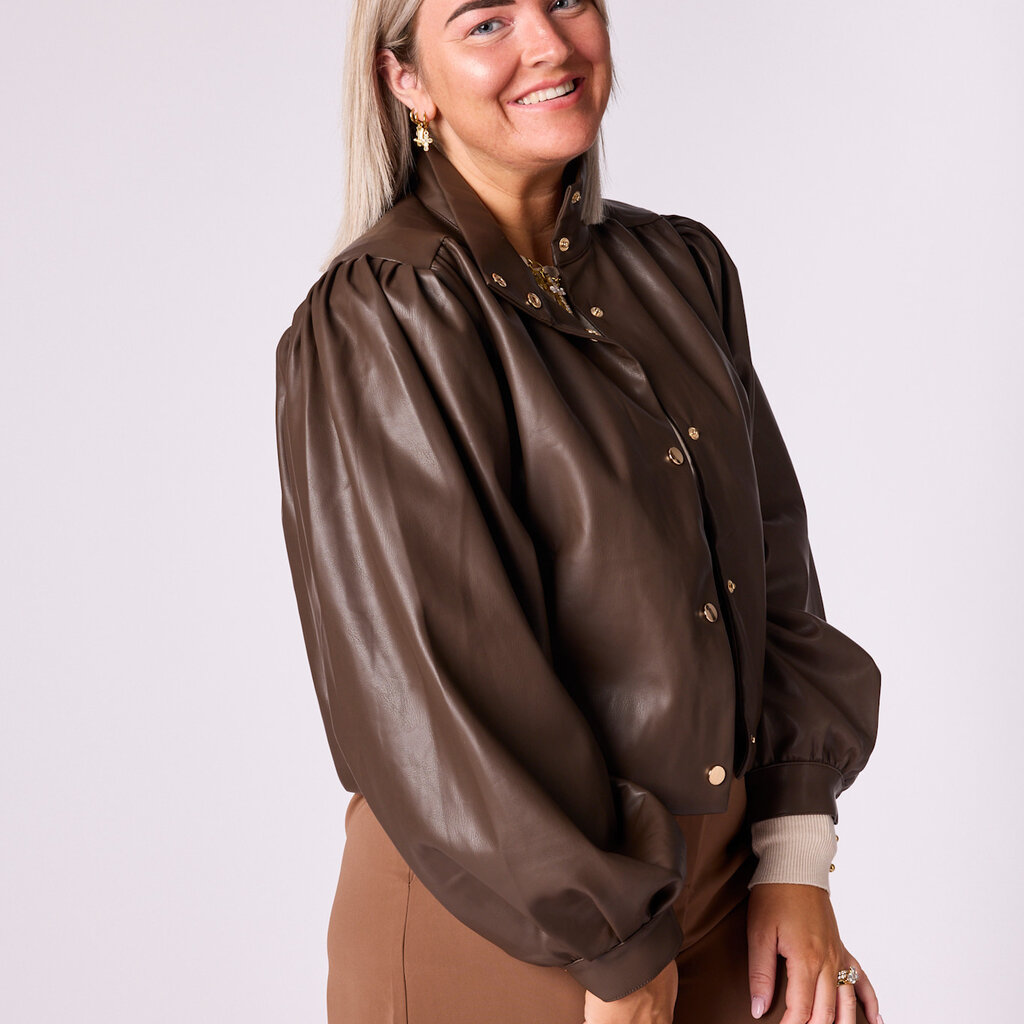 Mariana vegan leather coat