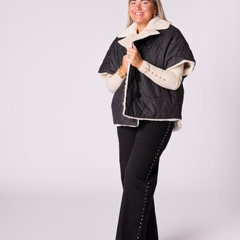 Valeria reversibel jas met korte mouwen