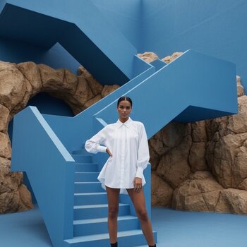 Zita cotton oversized skirt