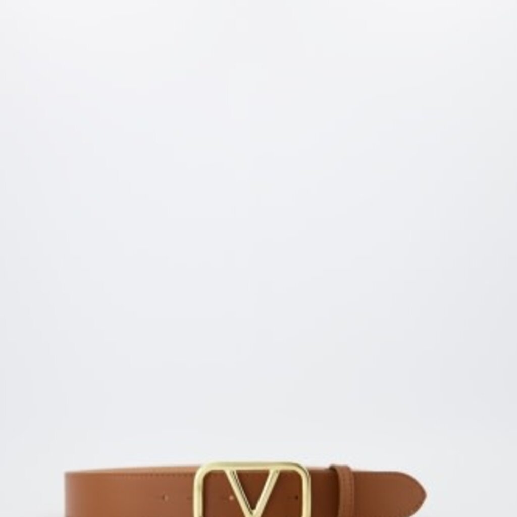 Valentino inspired belt camel
