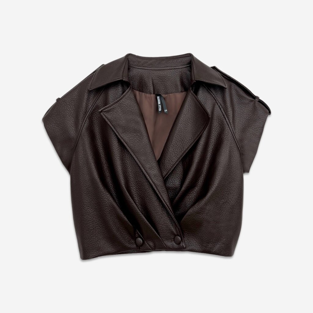 ELLI WHITE Jessica waistcoat vegan leather