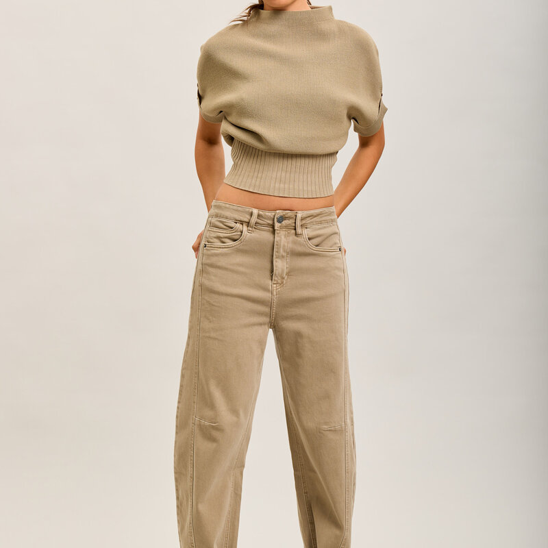 Kiki barrel jeans camel