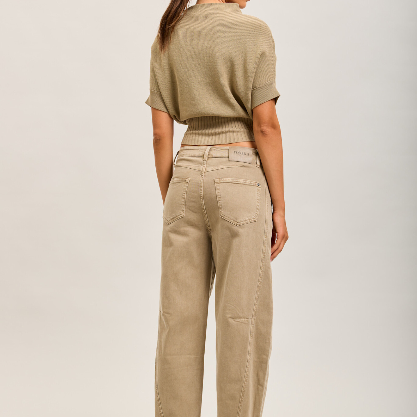 Kiki barrel jeans camel