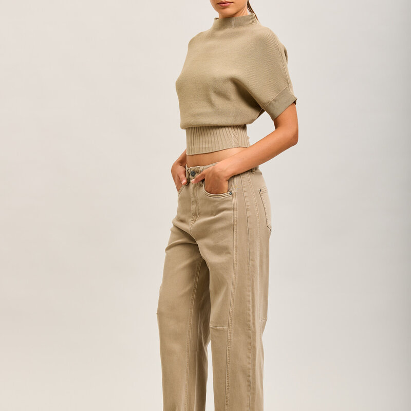 Kiki barrel jeans camel