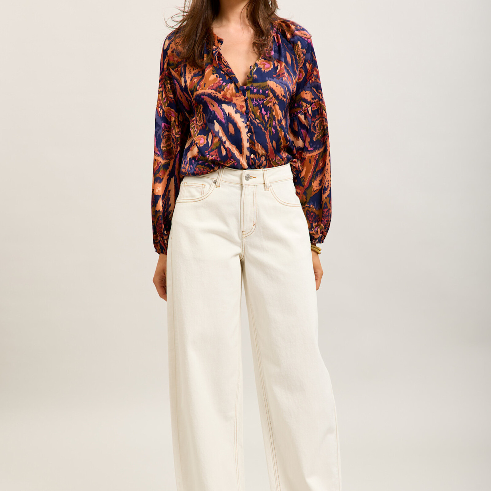Hanna barrel jeans off-white