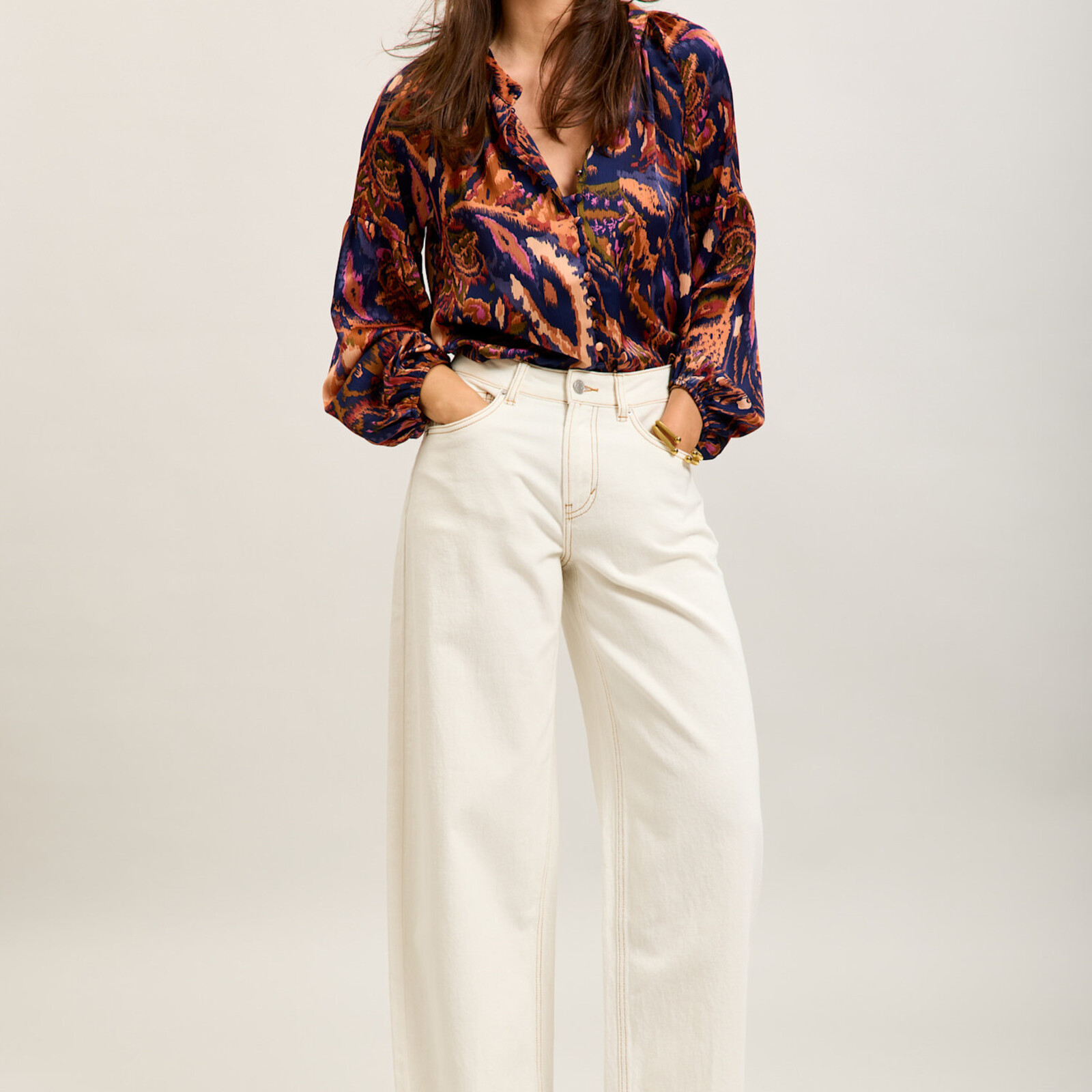 Hanna barrel jeans off-white