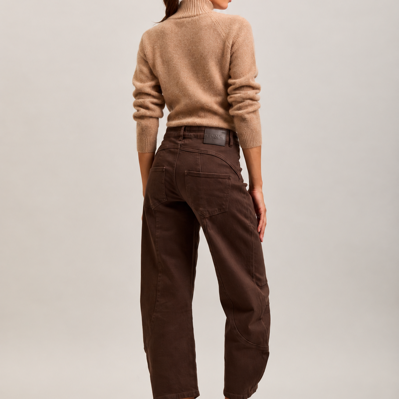 Pia cropped barrel choco