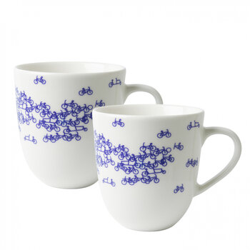 Theemokken De Blauwe Fiets set van 2
