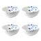  Soepkom Blauw Vouw set van 4