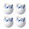  Koffiekop Blauw Vouw set van 4