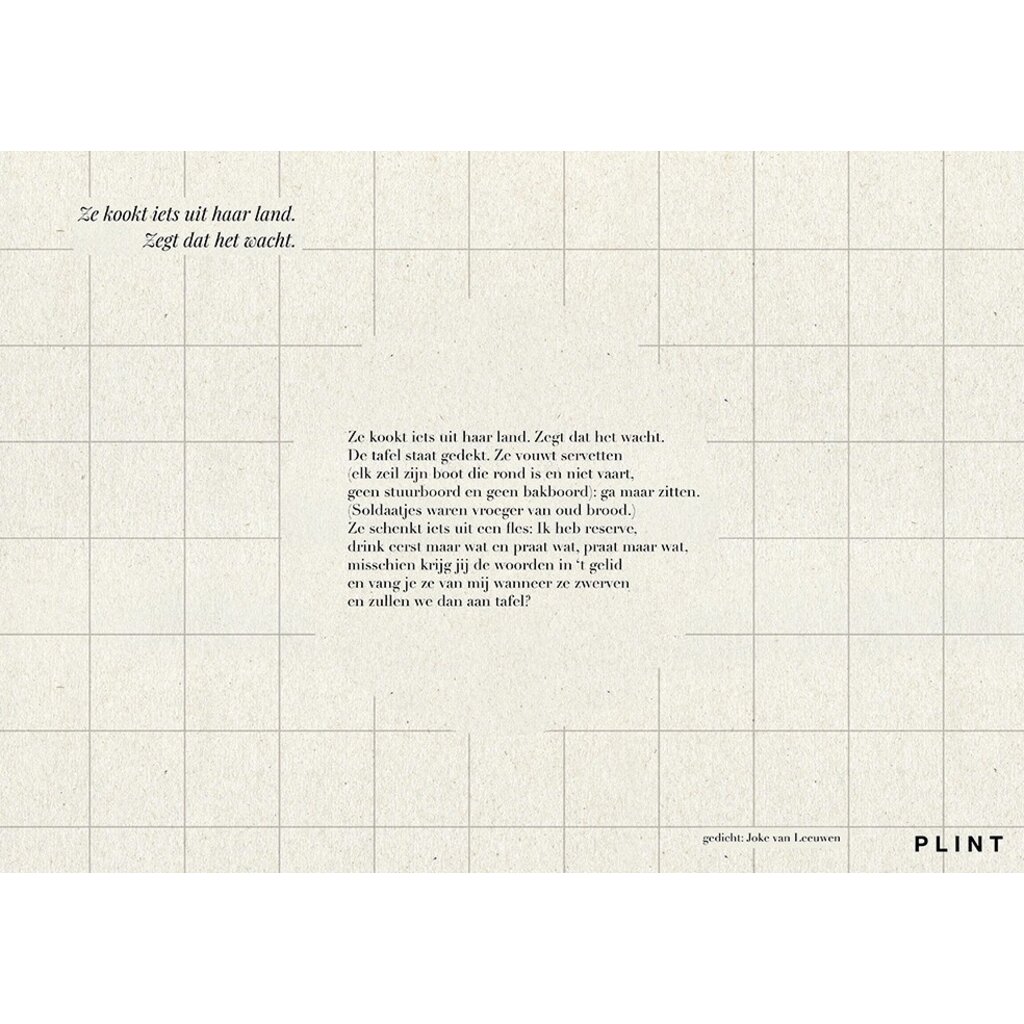 Poëzieplacemats -  Plint