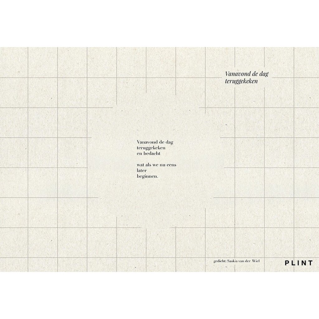 Poëzieplacemats -  Plint