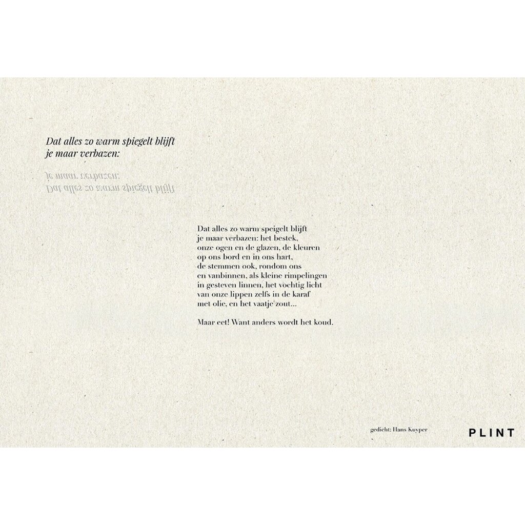 Poëzieplacemats -  Plint