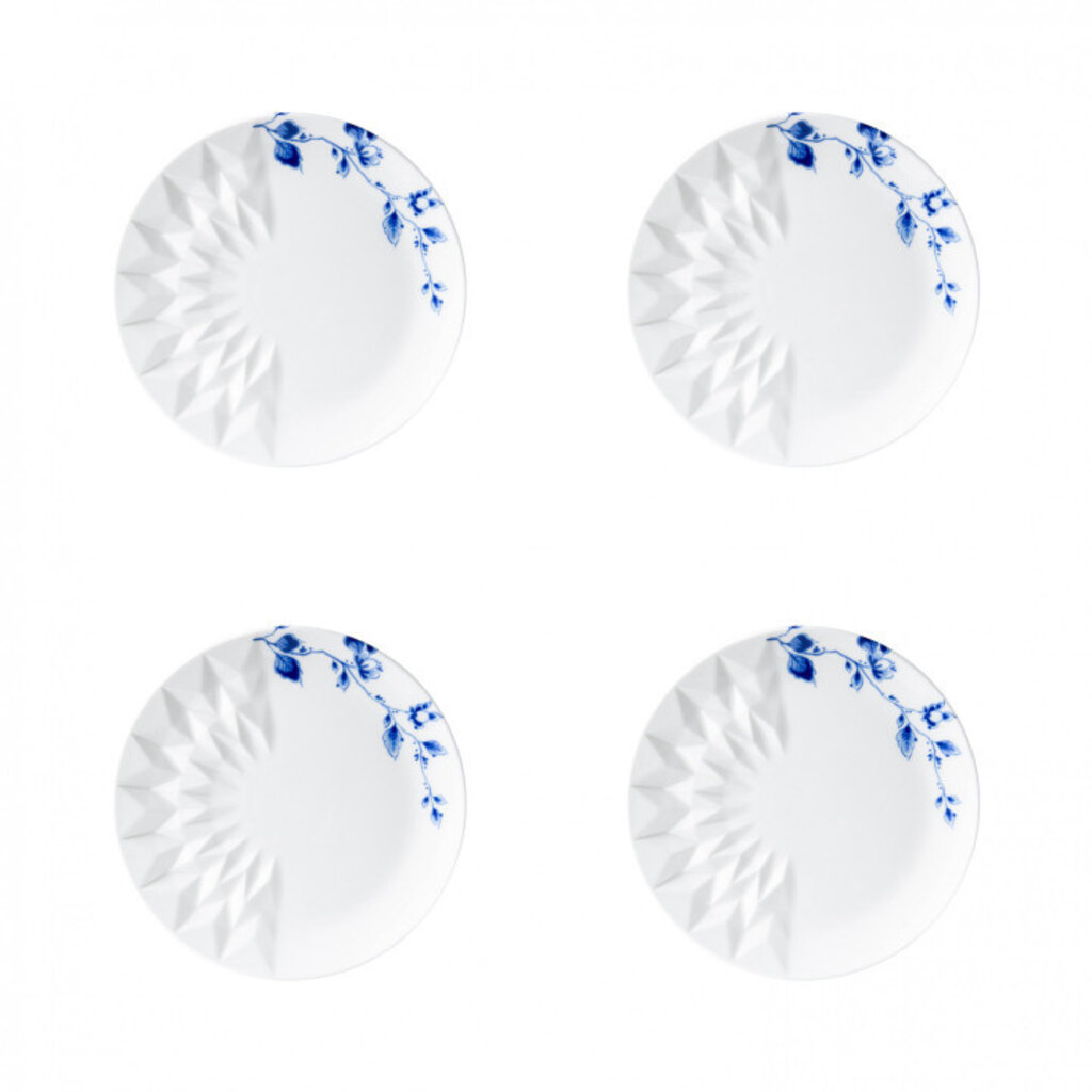Gebakschoteltje Blauw Vouw - set van 4