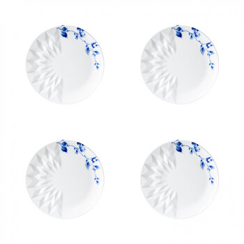 Gebakschoteltje Blauw Vouw - set van 4