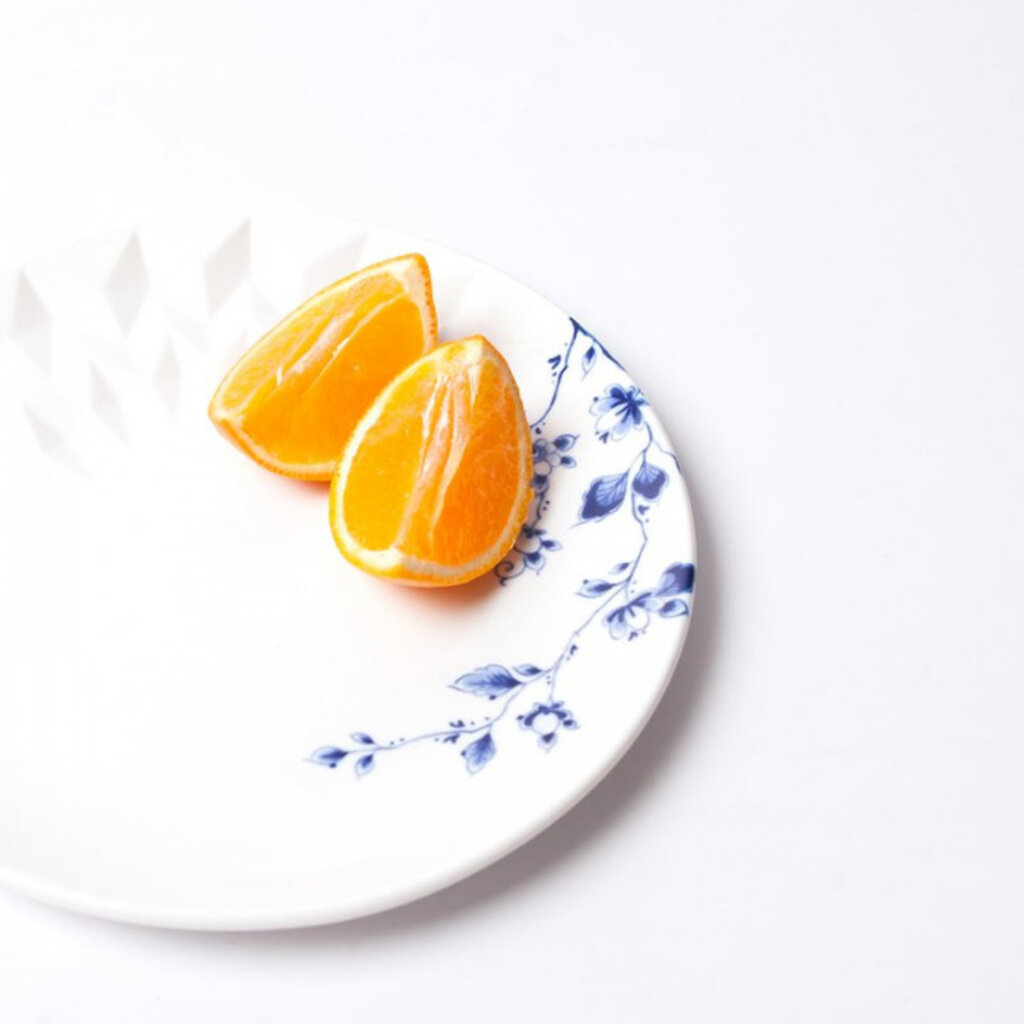 Ontbijtbord Blauw Vouw