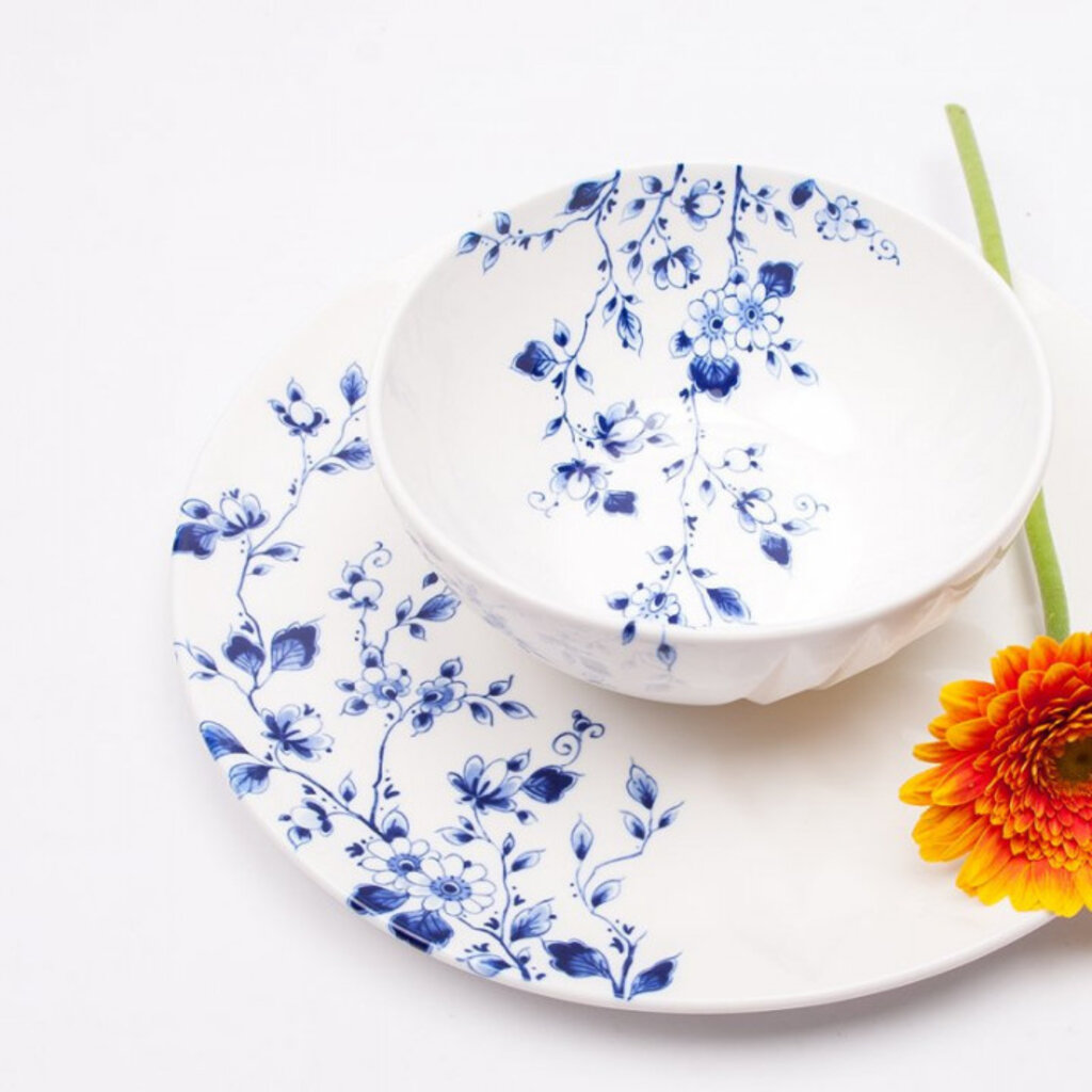 Ontbijtbord Blauw Vouw